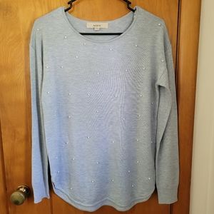 LOFT Light Blue Pearl Long Sleeve